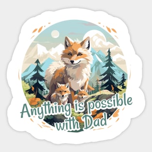 Anything is possible with Dad Sticker